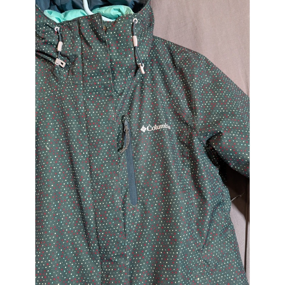 Columbia Interchange 3-in-1 Jacket‎ Women's M Green Hooded Sky Waterproof Winter - Picture 5 of 16